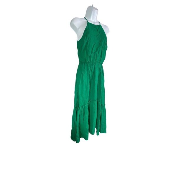 All in Favor Womens Halter Maxi Dress Forest Green Dress Size XS - Picture 3 of 8
